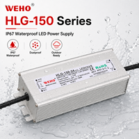 Alimentation LED étanche IP67 HLG-150W - Driver à tension/courant constant HLG-150 pour éclairage extérieur