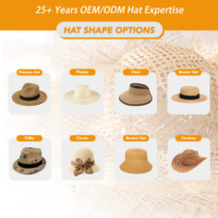 Sombrero de Sol de Ala Ancha Personalizado Allch para Mujer, Sombrero de Paja de Ala Grande para Verano, Sombrero Cloche de Paja de Papel con Conchas para Mujer