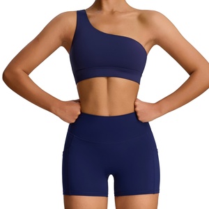 Nuovo Set 2 Pezzi da Donna 2026: Shorts Yoga Solidi Europei e Americani, Abbigliamento Sportivo Traspirante di Alta Gamma, Aderente - Product Image 5