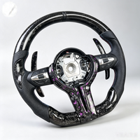Volant sport en cuir violet et fibre de carbone forgée pour BMW X1 X2 X3 X4 X5 X6 F10 F11 F20 F30 F32 F36 F44 F13 F15 F85 F23