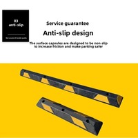 Butoir de stationnement en caoutchouc renforcé avec nervures et haute résistance aux chocs, longueur 90 cm - 2 m, pour usage en garage