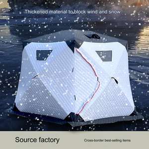 Tente de cheminée stratifiée épaissie d'extérieur d'hiver sans construction tente hexagonale à ouverture rapide tente de pêche chaude et résistante au froid - Product Image 2