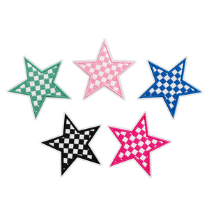 Custom Design Pentagram Embroidery Patches Wholesale Iron on Five-pointed <strong>Star</strong> Embroidered Patch <strong>Clothing</strong> - Product Image 1