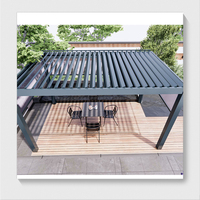 Auvent de patio Gardesol moderne Persienne automatique en aluminium bioclimatique Pergola de toit motorisée et réglable