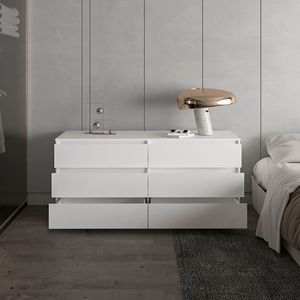 White <b>6</b>-<b>Drawer</b> Rectangle Dresser - Product Image 3