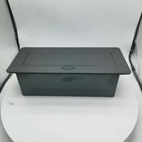 Prise de bureau escamotable de qualité supérieure, prise de table, noire, EU/UK/US, intégrée, 4 prises de bureau