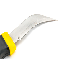 Couteau de poche pour électricien, outil de coupe de câble réseau multifonctionnel en acier inoxydable à lame courbée, personnalisable OEM