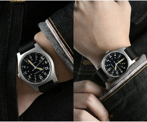 San Martin นาฬิกานักบินผู้ชาย NH35สายไนล่อนระบบกลไกอัตโนมัติ38.5มม. กันน้ำไพลินเรืองแสง - Product Image 4