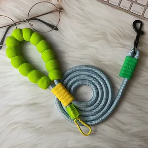 Nouvelle laisse de chien avec bandoulière nuage bulle coton poignée couleur bloquant laisse de chien pour chiens de taille moyenne - Product Image 3