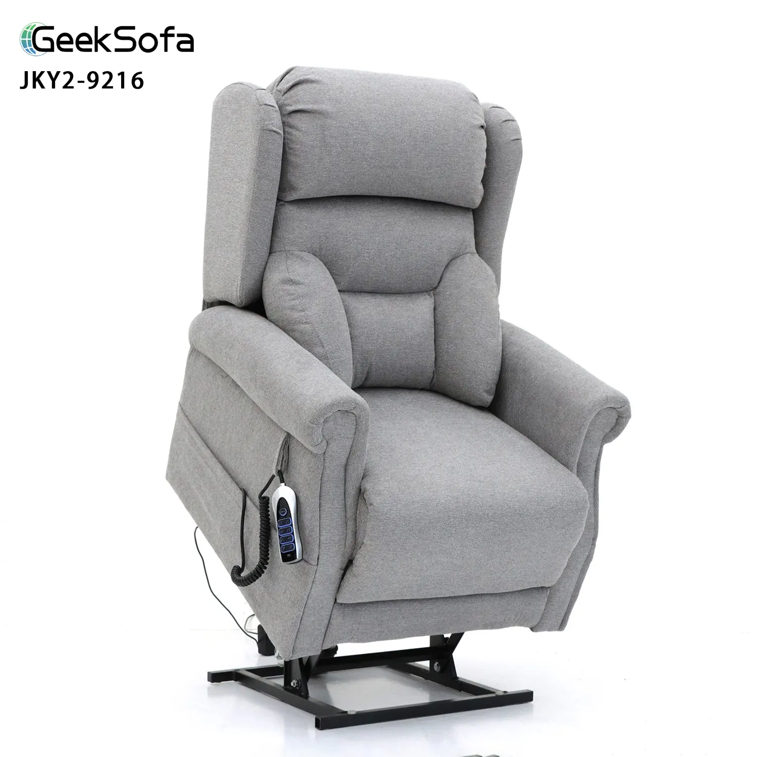 Geeksofa Quad Motor Power Electric Medical Lift Riser Recliner Chair with Power Headrest   Power Lumbar Support for The Elderly