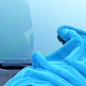 Asciugamano in microfibra per la pulizia del logo cura passante intrecciato lavare senza asciugatura Auto dettaglio pulizia asciugamano Micro fibra