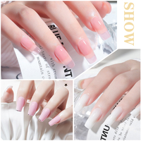 Kit de Manucure Complet Polygel LED UV: Gel Pailleté de Construction, Résine Jelly, Matériau d'Extension d'Ongles