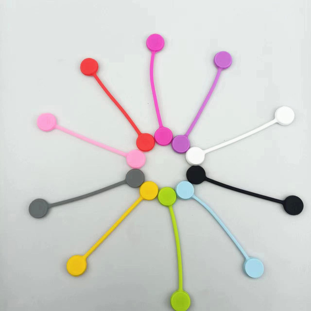 Silicone Magnetic Cable Ties Magnet Cord Clips for Holding Cable Wire Cord to Fridge Home Car