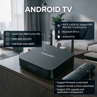 Boîtier Android TV Sumavision Android 9.0 personnalisé 2 Go + 8 Go 4K 8K WIFI5 Quad Core HDR/H265 avec télécommande vocale Bluetooth et garantie de 12 mois