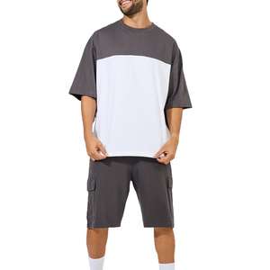 Cortavientos estampado transpirable de verano para hombre, camisa ligera y pantalones cortos, conjunto de ropa deportiva para correr y trotar - Product Image 1