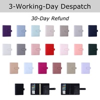 Dompet Uang A6 Yihe Terlaris 21 Warna Kulit Saffinano Epi dengan Cincin Emas, Binder Anggaran, Buku Catatan Perencana Keuangan Loose-Leaf