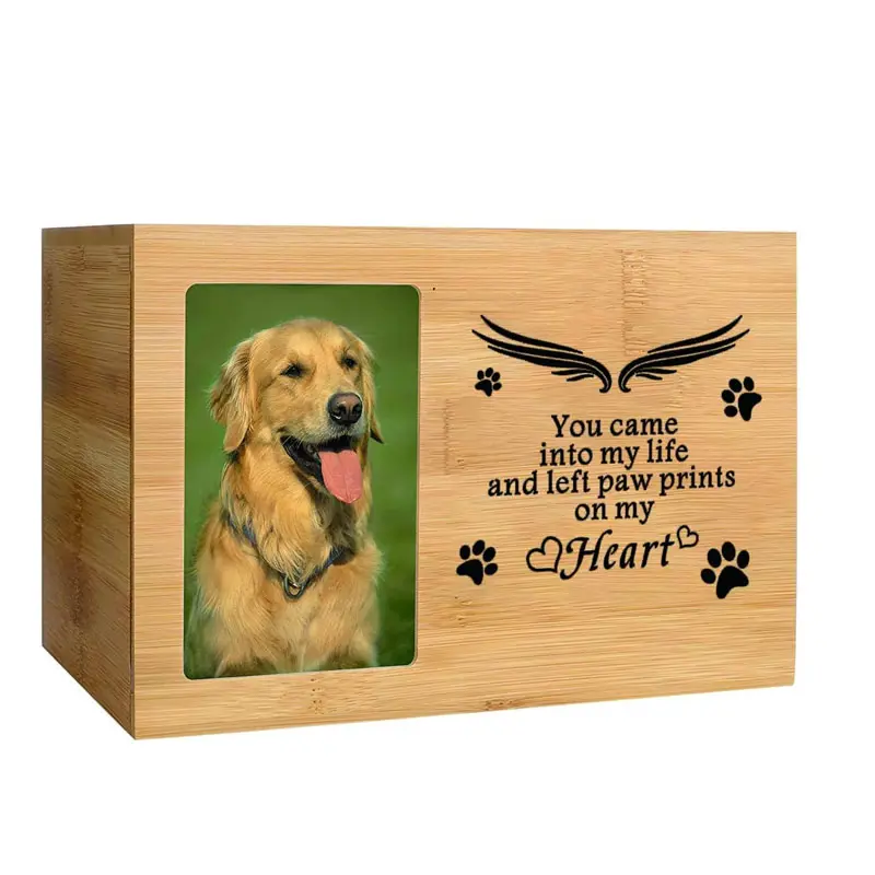 Fabriek Levert Funeraire Kisten Gedenkteken Kat Of Hond Memory Box Houten Gepersonaliseerde Fotolijst Huisdier Crematie Urnen