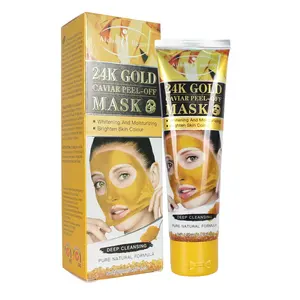 Nuova cura della pelle oragnic 24k gold gaviar peel off mask whitening brighten facial mask