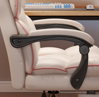 Chaise de bureau ergonomique à dossier haut réglable en hauteur, avec accoudoirs en cuir PU et repose-pieds, structure en acier