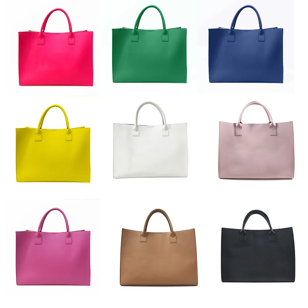 Custom Logo Printing Designer Vegan Leather's Tote Bags Mulheres Bolsas Senhoras