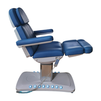 Lit de beauté électrique multifonctionnel en cuir PU bleu pour SPA corporel, massage thérapeutique et injection en chirurgie esthétique