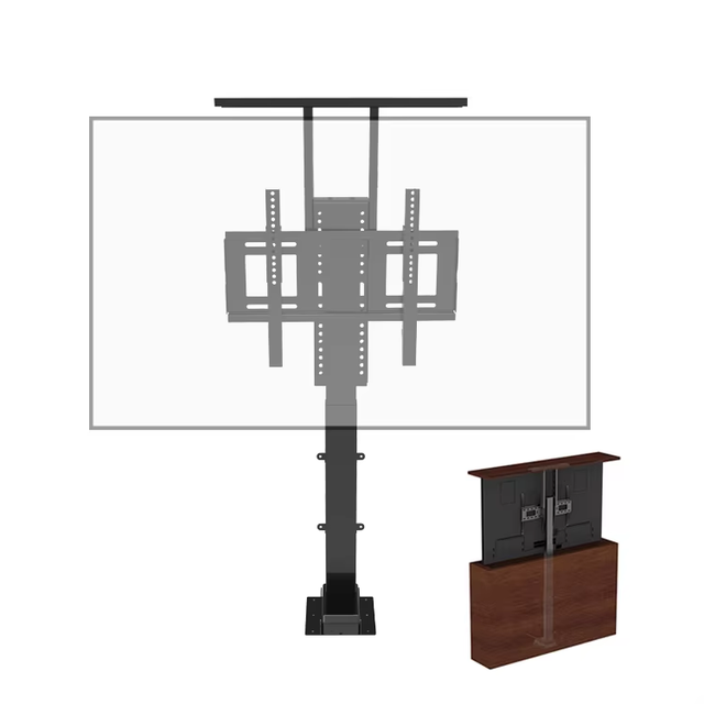 Motorized TV Cart Fit for 32-65 Inch  with Remote Control Automatic Height Adjustment Lifting TV Stand Electric TV Lift