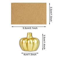 Lot de 6 porte-cartes décoratifs en résine en forme de citrouille pour l'automne, style européen, pour la table de la récolte, Halloween et Thanksgiving