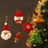 Accessoires de décoration pour arbre de Noël, ornements sur le thème de Noël, 6 pièces par paquet