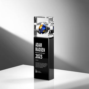 नए डिजाइन क्रिस्टल ट्रॉफी रंगीन कस्टम खेल ट्रॉफी पुरस्कार थोक ग्लास ट्रॉफी - Product Image 4