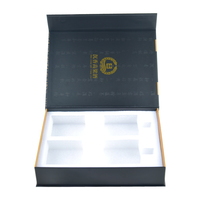 Boîte cadeau de luxe personnalisée en carton rigide de haute qualité avec fermeture magnétique, gaufrage et revêtement UV pour emballage de vin, insert en EVA