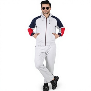 Wholesale Custom logo Men's Cotton Blank Plain Tracksuit Zip up Hoodie and Flared <b>Sweatpants</b> <b>Set</b> Sweat Suits Men Tracksuits <b>Sets</b> - Product Image 1
