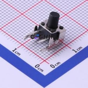 UK-B02124-G8-160 Tactile Switch Bent Lead Through Hole,6x6mm Switch Single Pole Single Throw Round Button 1.6N Right Angle - Product Image 1