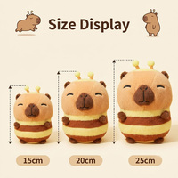 Peluche personnalisée Capybara en costume d'abeille, en polyester et coton PP, jouet en peluche doux, personnage de dessin animé, cadeau de vacances, décoration d'intérieur