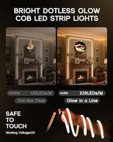 Lámpara de barra de diodos emisores de luz (LED) de 12v COB, lámpara de barra LED para decoración de ambiente en espejos, flexible.