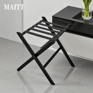 Porte-bagages en acier inoxydable pour mobilier d'hôtel, étagère de rangement pour chambre d'hôtel, porte-bagages pliable sur pied pour salon à domicile - Product Image 2