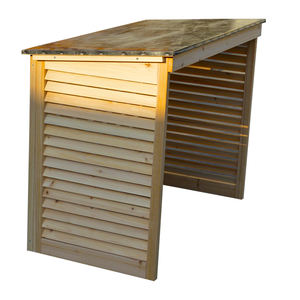 Panneaux de clôture extérieurs sans creuser, écran de jardin en bois pour climatiseur, pour poubelles de jardin, climatiseur, <span class=keywords><strong>composteur</strong></span> - Product Image 5