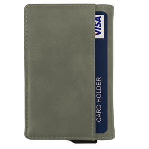 Unisex RFID Minimalist Business Credit Card Case Aluminum <b>Wallet</b> Open Closure Nylon Lining Mini Black Anti-theft Metal PU <b>Holder</b> - Product Image 5