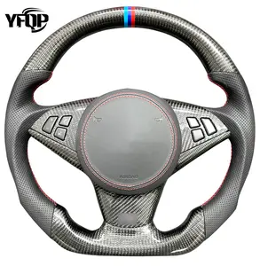 For BMW Old E60 5 Series 6 Series M6 M5 Steering Wheel Carbon Fiber Leather