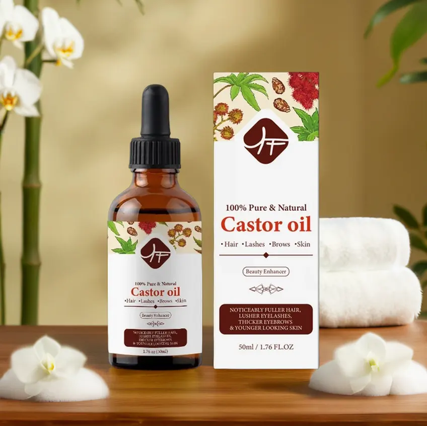 Private Label Eyelash Pure Organic Jamaican Black Castor Seeds Oil Moisture Growth Castor Oil For Hair