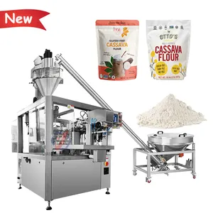 High quality automatic doypack pouch bag wheat almond plantain cassava flour packing machine