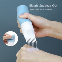 Bouteille de voyage souple anti-fuite de 60 ml avec logo personnalisé, format pratique, bouteille de voyage en silicone réutilisable pour le shampoing