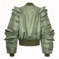 Blouson Bomber Homme Personnalisé avec Logo OEM, Ourlet en Tricot Côtelé, Manches Superposées, Fermeture Éclair, Extérieur en Nylon pour le Printemps