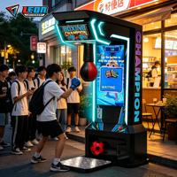 Machine de jeu de boxe interactive à monnayeur, testeur de force de frappe et de coup de pied, avec partage de score par code QR