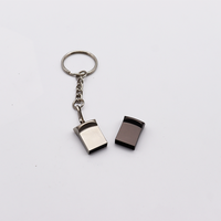 Flash Drive USB Super mini, Stik USB Flash Drive 32GB 16GB 8 GB 4GB logam 128 64 32 16 8 GB pribadi memori