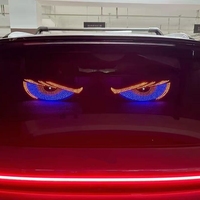 Écran d'affichage à matrice de pixels LED flexible RGB USB, lumières pour pare-brise de voiture, yeux de démon pour voiture, camion, tout-terrain, SUV