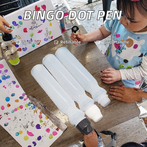 Superdots Soft Plastic Empty Bingo Marker 15mm Sponge Tip Doodle <b>Pen</b> Barrel Dot <b>Paint</b> /Markers D25*L143mm - Product Image 2