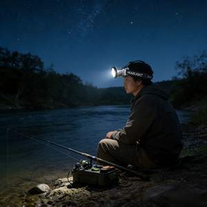 Linterna frontal LED potente de largo alcance, ultrabrillante, recargable, adecuada para pesca nocturna y camping. Lámparas de mesa con luz intermitente. - Product Image 6