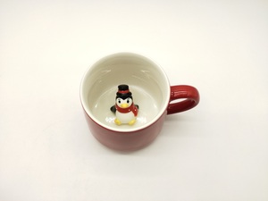 Tazza di Natale in ceramica fatta a mano creativa Design classico tazza <span class=keywords><strong>da</strong></span> tè presenta simpatiche decalcomanie all'interno della tazza - Product Image 2