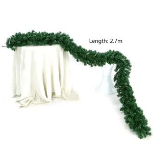 Guirlande <span class=keywords><strong>de</strong></span> Noël en pin artificiel populaire 2023, 2,7 m, verte, décoration en rotin, décoration suspendue pour porte, couronne <span class=keywords><strong>de</strong></span> Noël - Product Image 4