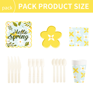 Platos de Papel para Fiesta DAMAI, Platos Desechables con Diseño Floral para Fiestas de Niñas, Bodas, Despedidas de Soltera, Fiestas de Té, Suministros para 8 Personas - Product Image 6